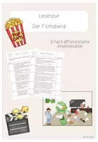 Vorschau - Arbeitsblätter - Lesespur: Der Filmabend - Seite 1