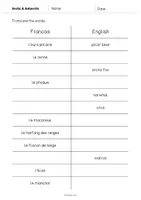 Aperçu - Tests - Arctic & Antarctic / Arctique et Antarctique: Vocabulary Mini Test (Test pour le cours d'anglais) - Page 2