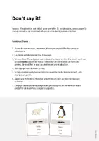 Aperçu - Jeux - Arctic & Antarctic / Arctique et Antarctique: Don’t say it! (Jeu pour le cours d'anglais) - Page 1