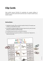 Aperçu - Cartes / Images - Arctic & Antarctic / Arctique et Antarctique: Clip Cards (Cartes à pince pour le cours d'anglais) - Page 1