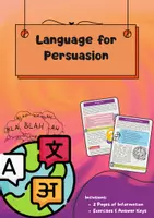 Vorschau - Arbeitsblätter - Überzeugende Sprache Englisch: "Persuasive Language" - Deckblatt