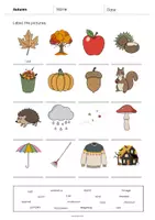Aperçu - Fiches - Autumn / Automne: Vocabulary Worksheet 1 (Fiche d'exercices d'anglais) - Page 3