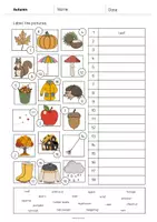 Aperçu - Fiches - Autumn / Automne: Vocabulary Worksheet 2 (Fiche d'exercices d'anglais) - Page 3