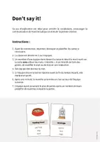 Aperçu - Jeux - Pet Shop / Animalerie: Don’t say it! (Jeu pour le cours d'anglais) - Page 1
