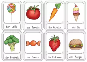 Vorschau - Bildkarten - gesund und ungesund für die Zähne Zuordnungskarten - Seite 1