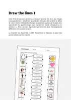 Aperçu - Cartes d'exercices - Lucky Symbols / Symboles porte-bonheur: Draw the lines 1 (Fiche d'exercices d'anglais) - Page 1