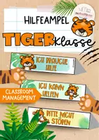 Vorschau - Mal- und Bastelvorlagen - Tigerklasse | Hilfesystem | Classroom Management - Deckblatt