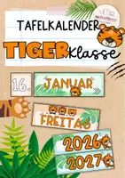 Vorschau - Poster - Tigerklasse | Tafelkalender | Dauerkalender bis 2027 - Deckblatt