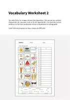 Aperçu - Fiches - Summer / Été: Vocabulary Worksheet 2 (Fiche d'exercices d'anglais) - Page 1