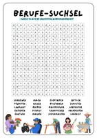 Vorschau - Arbeitsblätter - Ausbildungsberufe - Suchsel / Wortgitter (4 Versionen) + QUiZ - Seite 1