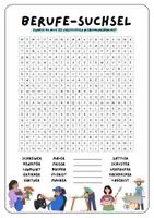 Vorschau - Arbeitsblätter - Ausbildungsberufe - Suchsel / Wortgitter (4 Versionen) + QUiZ - Seite 2