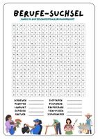 Vorschau - Arbeitsblätter - Ausbildungsberufe - Suchsel / Wortgitter (4 Versionen) + QUiZ - Seite 3