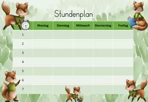 Vorschau - Arbeitsblätter - Stundenplan Fuchsklasse – Süße Stundenpläne für das Klassentier Fuchs🏫🦊 - Seite 2