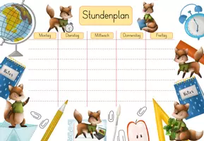 Vorschau - Arbeitsblätter - Stundenplan Fuchsklasse – Süße Stundenpläne für das Klassentier Fuchs🏫🦊 - Seite 3