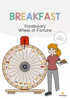 Aperçu - Jeux - Breakfast / Petit-déjeuner: Vocabulary Wheel of Fortune (Roue de la chance pour le cours d'anglais) - Page de couverture