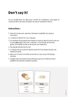 Aperçu - Jeux - Breakfast / Petit-déjeuner: Don’t say it! (Jeu pour le cours d'anglais) - Page 1