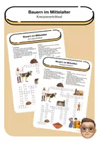 Vorschau - Arbeitsblätter - Bauern im Mittelalter (Kreuzworträtsel) - Deckblatt