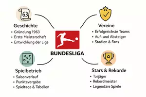 Vorschau - Arbeitsblätter - Arbeitsblätter zum Thema "Bundesliga" (Lückentext, Hörverstehen) + Lösung & MP3 + Mindmap + Infografik - Seite 1