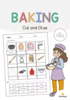 Aperçu - Matériel pour travaux manuels / dessin - Baking / Cuisson: Cut and Glue (Fiche d'exercices d'anglais) - Page de couverture