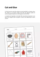 Aperçu - Matériel pour travaux manuels / dessin - Baking / Cuisson: Cut and Glue (Fiche d'exercices d'anglais) - Page 1