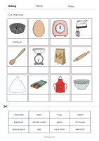 Aperçu - Matériel pour travaux manuels / dessin - Baking / Cuisson: Cut and Glue (Fiche d'exercices d'anglais) - Page 2