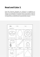 Aperçu - Cartes d'exercices - Baking / Cuisson: Read and Color 2 (Fiche d'exercices d'anglais) - Page 1