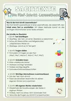 Vorschau - Arbeitsblätter - Sachtexte - Die Fünf-Schritt-Lesemethode - Seite 1