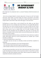 Vorschau - Arbeitsblätter - Die Zufriedenheit unserer Eltern - Islam - Deckblatt