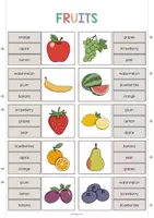 Aperçu - Cartes / Images - Fruits: Clip Cards (Cartes à pince pour le cours d'anglais) - Page 2