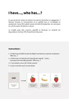 Aperçu - Jeux - Fruits: I have..., who has...? (Jeu pour le cours d'anglais) - Page 1