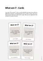 Aperçu - Jeux - Fruits: What am I? - Cards (Jeu pour le cours d'anglais) - Page 1