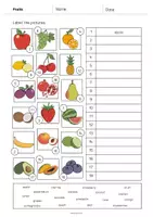 Aperçu - Fiches - Fruits: Vocabulary Worksheet 2 (Fiche d'exercices d'anglais) - Page 3