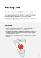 Aperçu - Cartes / Images - Fruits: Matching Circle (Puzzle circulaire pour le cours d'anglais) - Page 1