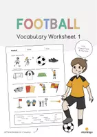 Aperçu - Fiches - Football: Vocabulary Worksheet 1 (Fiche d'exercices d'anglais) - Page de couverture
