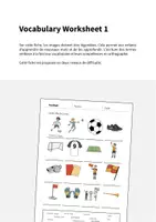 Aperçu - Fiches - Football: Vocabulary Worksheet 1 (Fiche d'exercices d'anglais) - Page 1