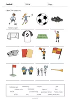 Aperçu - Fiches - Football: Vocabulary Worksheet 1 (Fiche d'exercices d'anglais) - Page 3