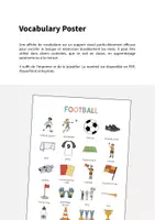 Aperçu - Affichage - Football: Vocabulary Poster (Affiche pour le cours d'anglais) - Page 1