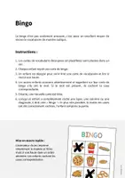 Aperçu - Jeux - Fast Food / Restauration rapide: Bingo (Jeu pour le cours d'anglais) - Page 1