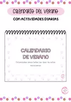 Vista previa - Tarjetas / Manipulativos - CALENDARIO DEL VERANO - Portada