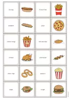 Aperçu - Jeux - Fast Food / Restauration rapide: Memo Game (Jeu pour le cours d'anglais) - Page 2
