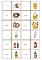 Aperçu - Jeux - Fast Food / Restauration rapide: Memo Game (Jeu pour le cours d'anglais) - Page 3