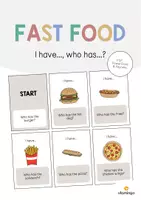 Aperçu - Jeux - Fast Food / Restauration rapide: I have..., who has...? (Jeu pour le cours d'anglais) - Page de couverture