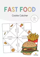 Aperçu - Jeux - Fast Food / Restauration rapide: Cootie Catcher (Jeu pour le cours d'anglais) - Page de couverture