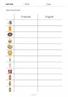 Aperçu - Fiches - Fast Food / Restauration rapide: Vocabulary Worksheet 3 (Fiche d'exercices d'anglais) - Page 3