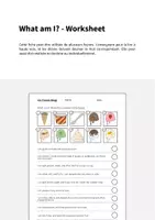 Aperçu - Cartes d'exercices - Ice Cream Shop / Glacier: What am I? - Worksheet (Fiche d'exercices d'anglais) - Page 1