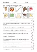 Aperçu - Cartes d'exercices - Ice Cream Shop / Glacier: What am I? - Worksheet (Fiche d'exercices d'anglais) - Page 2