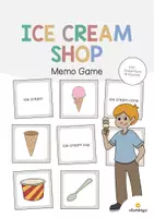 Aperçu - Jeux - Ice Cream Shop / Glacier: Memo Game (Jeu pour le cours d'anglais) - Page de couverture