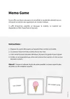 Aperçu - Jeux - Ice Cream Shop / Glacier: Memo Game (Jeu pour le cours d'anglais) - Page 1