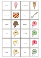 Aperçu - Jeux - Ice Cream Shop / Glacier: Memo Game (Jeu pour le cours d'anglais) - Page 2