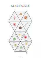 Aperçu - Jeux - Ice Cream Shop / Glacier: Star Puzzle (Jeu pour le cours d'anglais) - Page 2